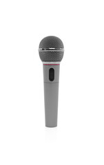 Dynamic microphone isolated on white background.