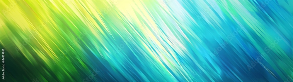 Poster dynamic abstract background with diagonal gradient lines in vibrant green and blue tones