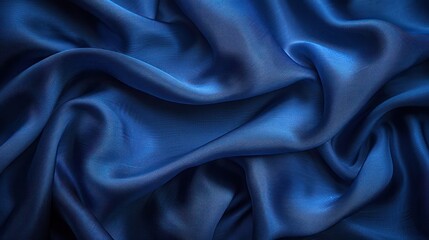 Obraz premium A blue fabric with a shiny texture