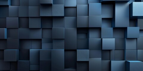Abstract Blue Cube Pattern