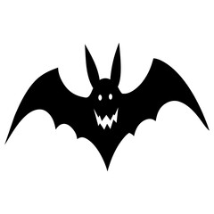 Bat illustration on transparent background.