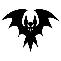 Bat illustration on transparent background.