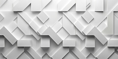 Fototapeta premium Abstract Geometric White Wall