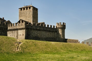 Historic castle in Bellinzona city, Switzerland