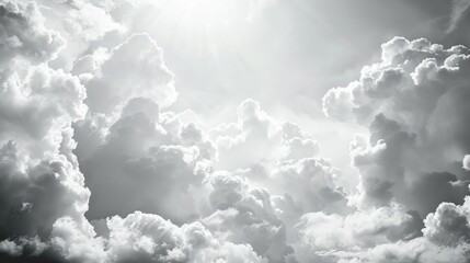 Cloudy black and white sky scenery