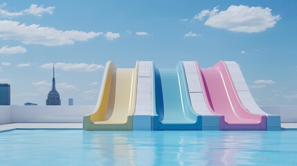 City Skyline Poolside Paradise