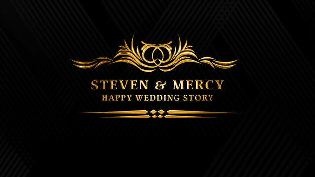 Gold Wedding Title 02