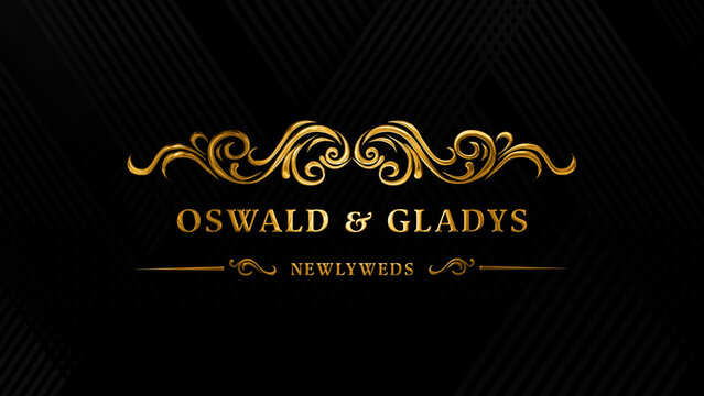 Gold Wedding Title 04