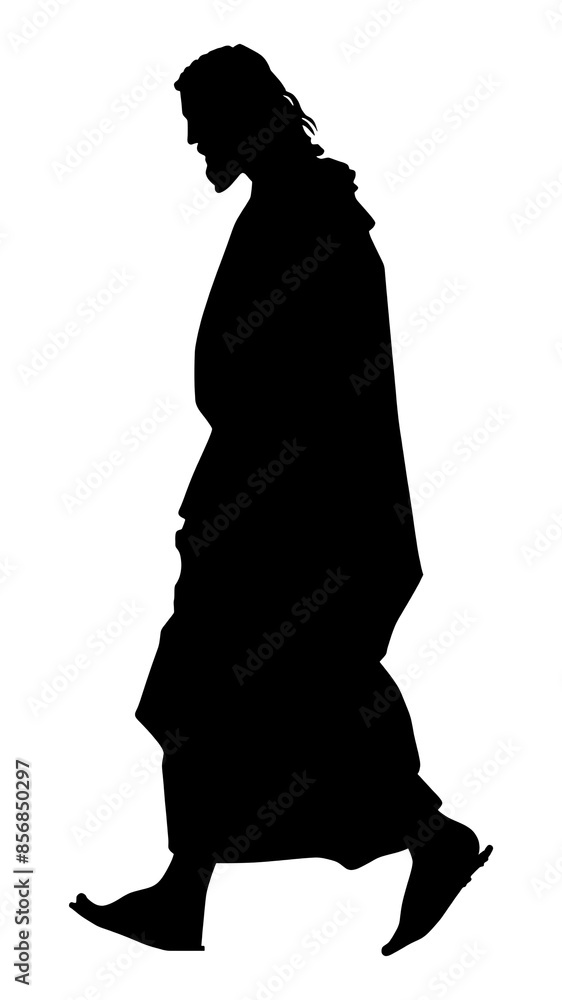 Wall mural PNG Silhouette person human head.