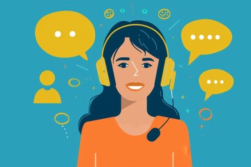 A Customer Service Representative Smiles Brightly, Ready to Assist With Queries