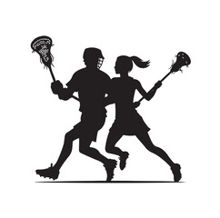 Lacrosse player silhouette, Lacrosse silhouettes, Lacrosse player clipart, Lacrosse player icon.