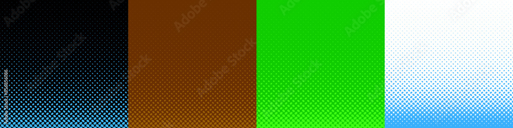 Poster halftone abstract background pattern set