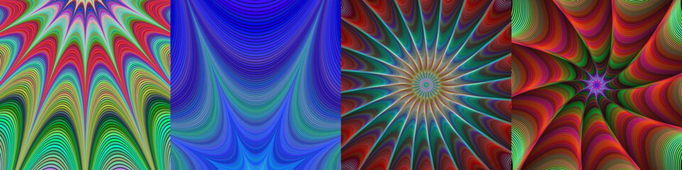 Abstract digital art background set