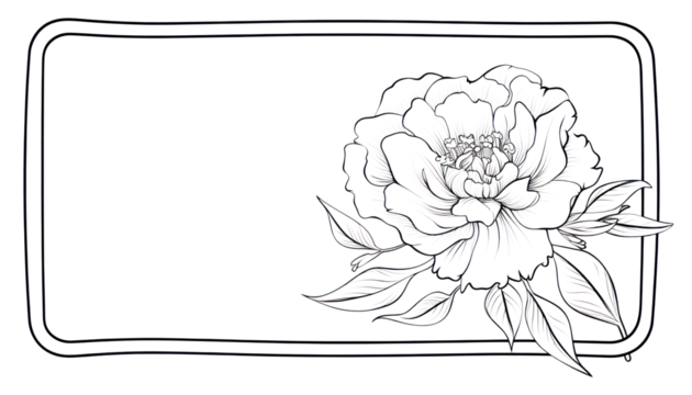 PNG  Drawing sketch flower plant. - Powered by Adobe