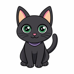 black cat cartoon