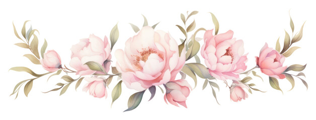 Obraz premium PNG Peonies pattern flower plant.