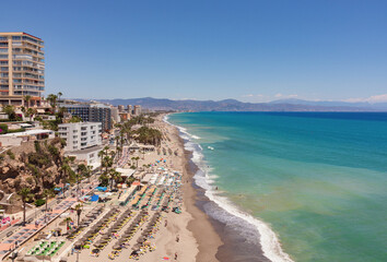 View of the coastline of torremolinos	
