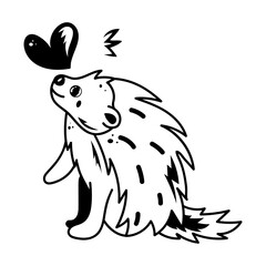 Here’s a doodle icon of a cute hemiechinus 