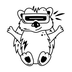 Get this doodle icon of a cool hedgehog