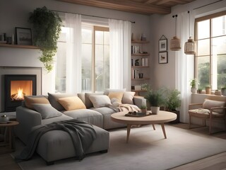 Fototapeta premium Cozy Living Room Inspiration Photography Art