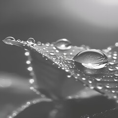 water drops on a leaf