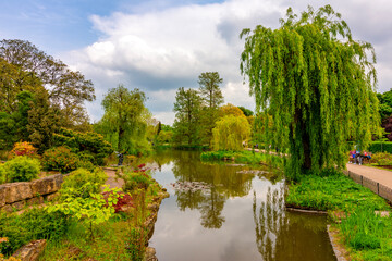 Regent's park landscape in spring, London, UK