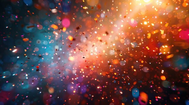 Colorful vibrant bokeh lights with a dreamy and festive feel, perfect for celebrations and party backgrounds.