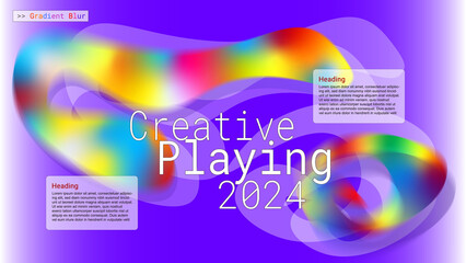 Gradient Blur Infographic for business template. Presentation concept with infographic in modern element, blur motion. Creative Playing 2024, Infographic .
