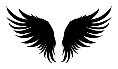 Fototapeta premium PNG Wing symbol bird white background.