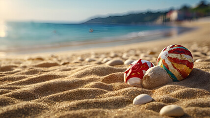 Obraz premium Beautiful summer beach landscape