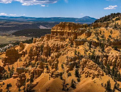 Unique rock formations on mountain top