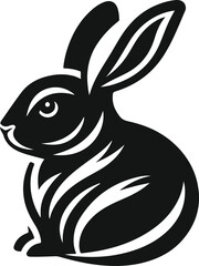 Rabbit silhouette vector image