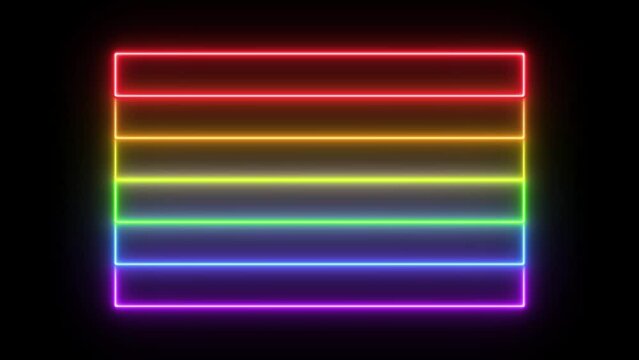Pride flag in neon
