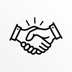Deal Handshake Outline Icon Illustration