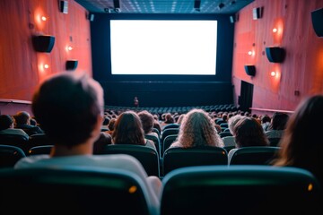 Rear view of people at the cinema