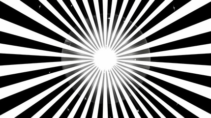 a black and white Sunburst pattern with chrome effect