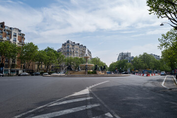 La place Félix Eboué anciennement Daumesnil dans le douzième arrondissement de Paris en France