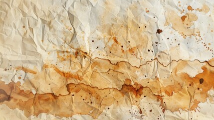 Vintage Paper Texture with Coffee Stains