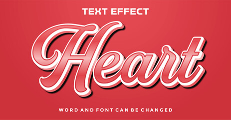 Heart editable text effect