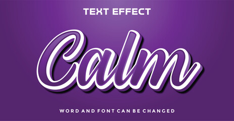 Calm editable text effect