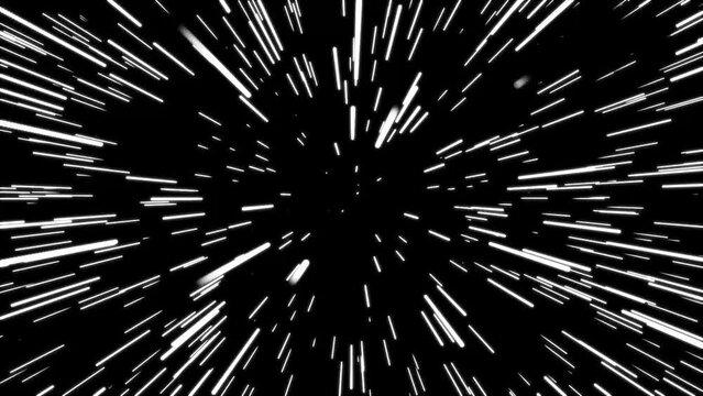 Crossing outer space at super speed, super speed space starlight,Star Wars Effect, Speed of Light Concept, 4k.