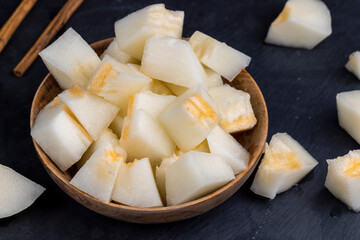 fresh melon cooked for nutrition