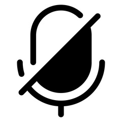 mic  glyph  icon vector illustration isolated on white background