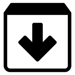 Fototapeta premium archive glyph icon vector illustration isolated on white background