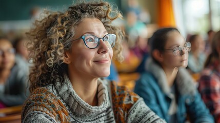 Teachers Farewell A teachers profile integrated with a classroom theme, capturing the emotional impact of farewells and the lasting influence of education Ideal for educational and reflective marketin