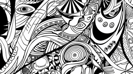 Adult colouring book page	