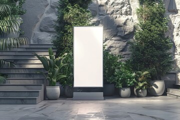 A mockup of an empty billboard on the street