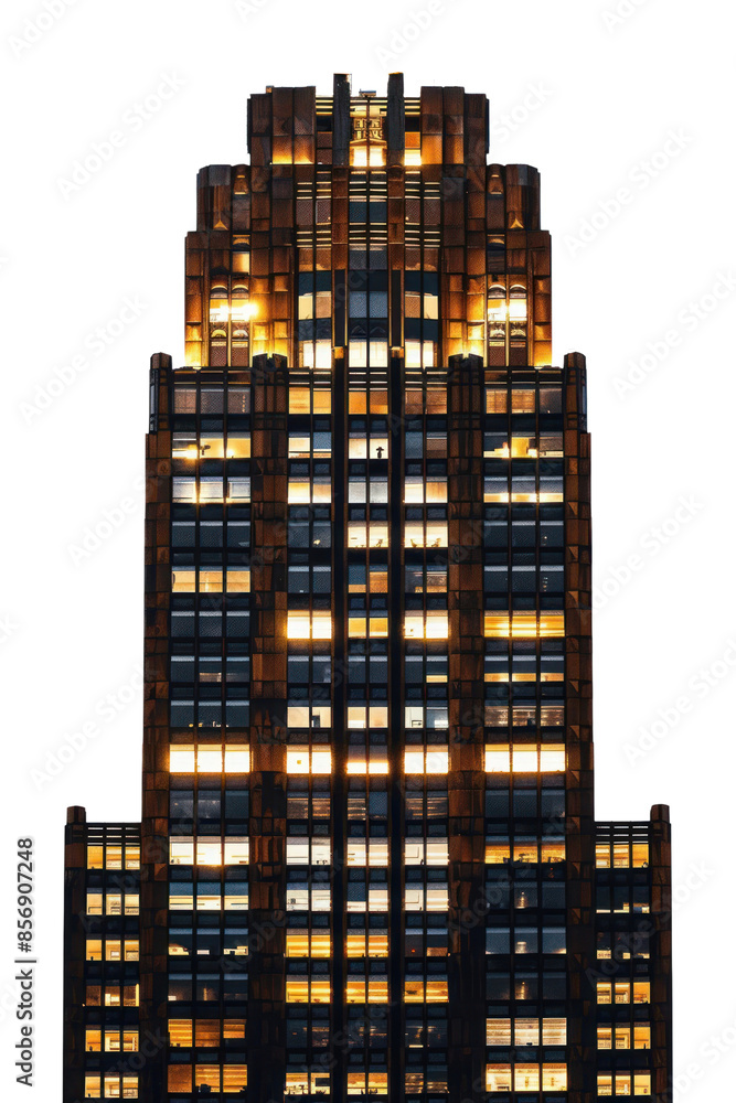 Canvas Prints png exterior of highrise building at dusk architecture skyscraper tower.