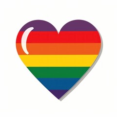Naklejka premium Vibrant Rainbow Heart Symbol Celebrating Love and Equality - Generative ai