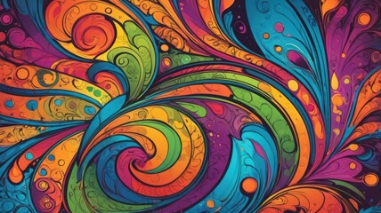 abstract pattern with flowers